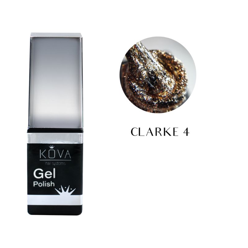Χρυσό Glitter Ημιμόνιμο – Clarke Gel polish4
