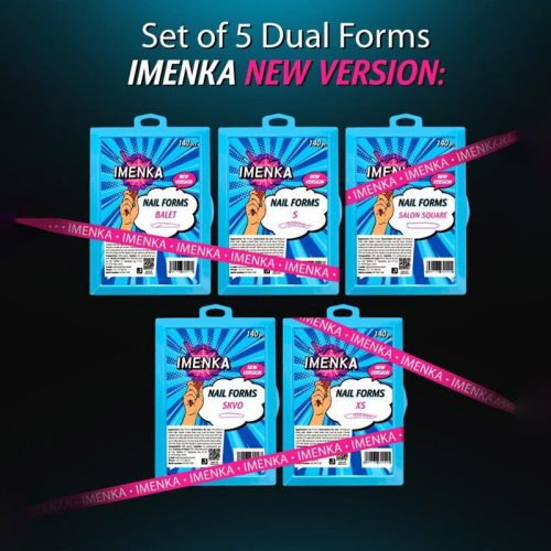 Nail Forms Imenka Combo New Version (Ballet,SalonSquare,Skvo,S,Xs) 140, Imen ,Gine Nails, Ozel Beauty Pro