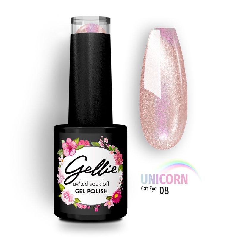 Ημιμόνιμο Βερνίκι Unicorn Cat Eye 08 Gellie, Ozel Beauty Pro