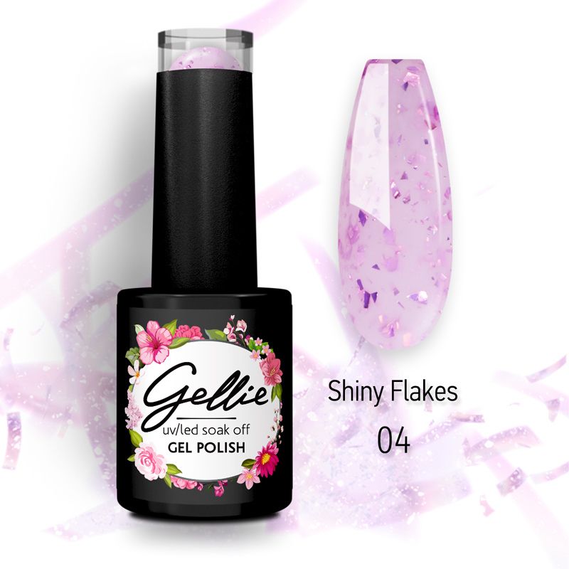 Ημιμόνιμο Βερνίκι Shiny Flakes 04 Gellie, Ozel Beauty Pro